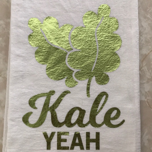 Large Tea Towel “Kale Yeah” - Picture 2 of 2